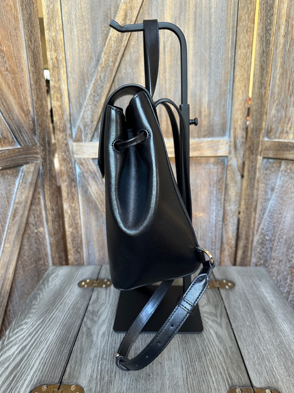 Kate Spade Black Saffiano Leather Backpack - Picture 2 of 15